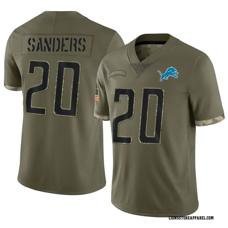 Nike Detroit Lions Steel Barry Sanders Color Rush Legend Jersey