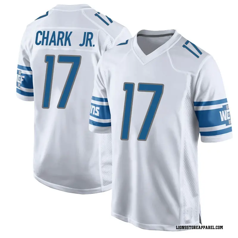 Men's Detroit Lions DJ Chark Jr. White Game Jersey By Nike