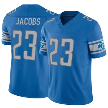 Men's Nike Jerry Jacobs Blue Detroit Lions Team Game Jersey