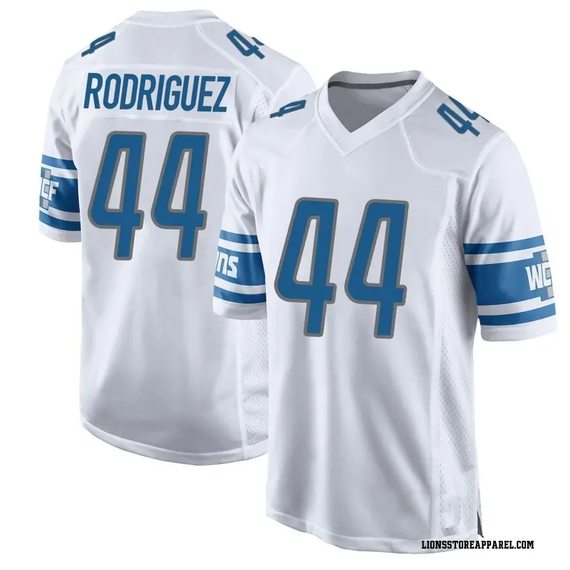 Men's Nike Malcolm Rodriguez Blue Detroit Lions Player Game Jersey