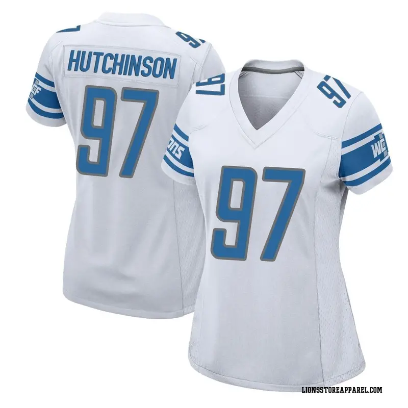 Youth Nike Aidan Hutchinson White Detroit Lions Team Game Jersey