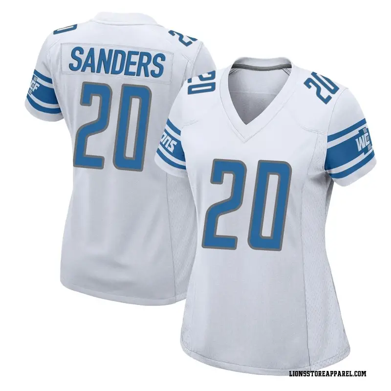 Nike Lions 20 Barry Sanders Black Women Color Rush Limited Jersey