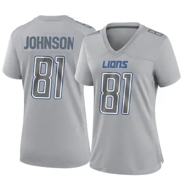 Nike Detroit Lions Calvin Johnson #81 Road Game Jersey by Vintage Detroit Collection