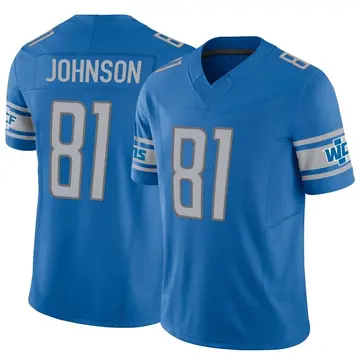 Nike Detroit Lions Calvin Johnson #81 Road Game Jersey by Vintage Detroit Collection