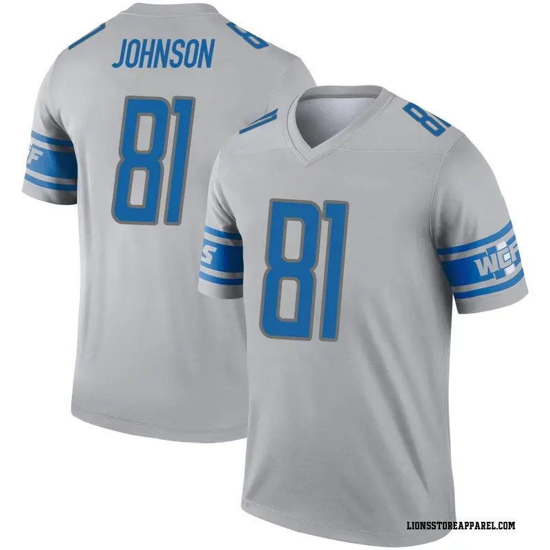 Youth Detroit Lions Calvin Johnson Gray Legend Inverted Jersey By