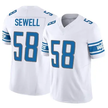 Penei Sewell Detroit Lions Women's Name & Number Logo Slim Fit Long Sleeve  T-Shirt - Ash